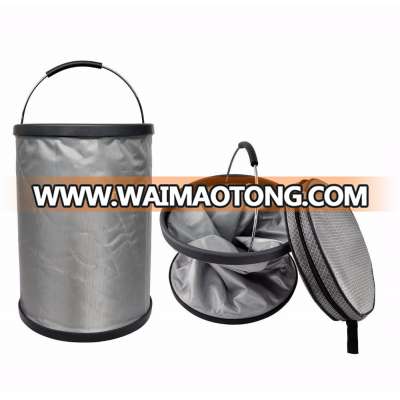 4 Gallons Folding Bucket, Collapsible Water Bucket with Storage bag, for Outdoor Camping Hiking Fishing Car Wash Travel